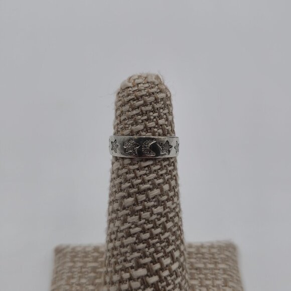 Size 4 Sterling Silver Crescent Moon And Stars Toe Ring A2537 - Picture 1 of 7